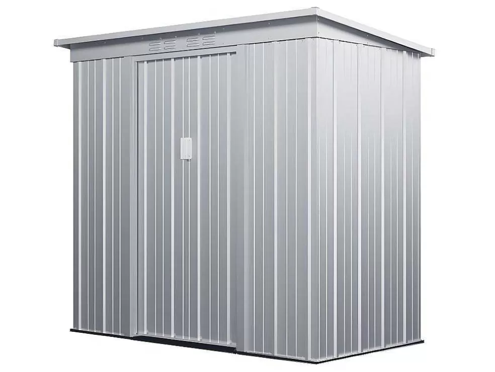 EXPERTLAND Abrigo De Jardim Em Aco Galvanizado Cinza De 2,32 M - Acamar* Abrigos De Jardim