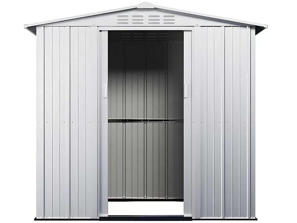 EXPERTLAND Abrigo De Jardim Em Aco Galvanizado Cinza De 2,36 M - Linus* Abrigos De Jardim