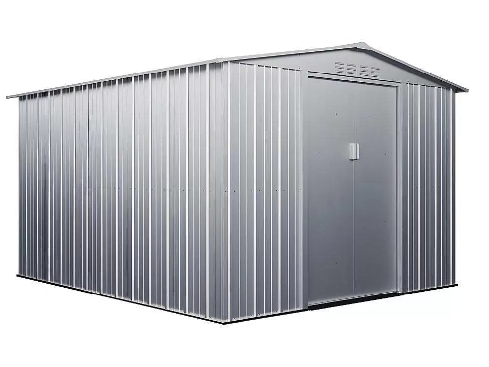 EXPERTLAND Abrigo De Jardim Em Aco Galvanizado Cinza De 8,52 M - Linus* Abrigos De Jardim