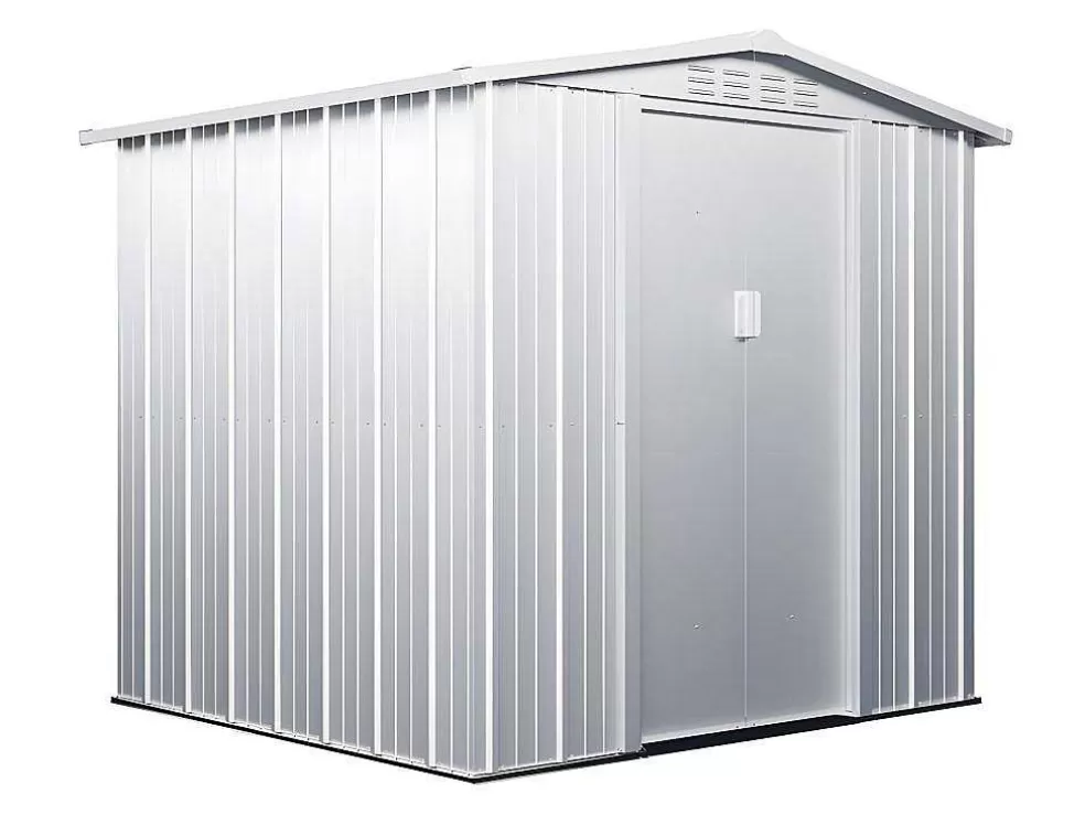 EXPERTLAND Abrigo De Jardim Em Aco Galvanizado Cinza De 3,73 M - Linus* Abrigos De Jardim