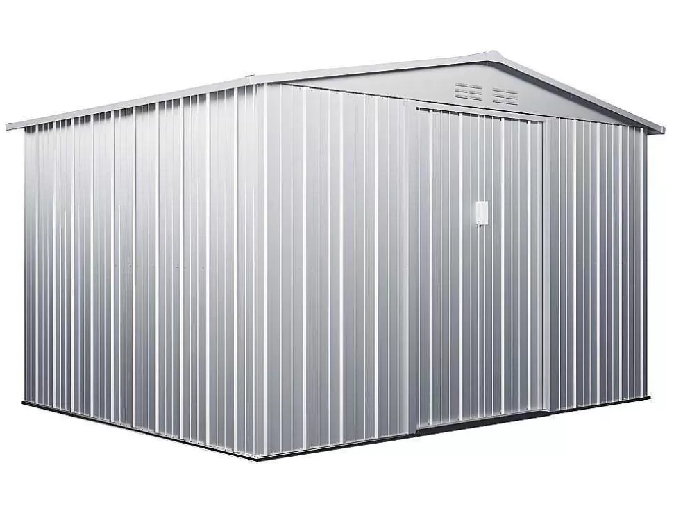 EXPERTLAND Abrigo De Jardim Em Aco Galvanizado Cinza De 7,82 M - Linus* Abrigos De Jardim