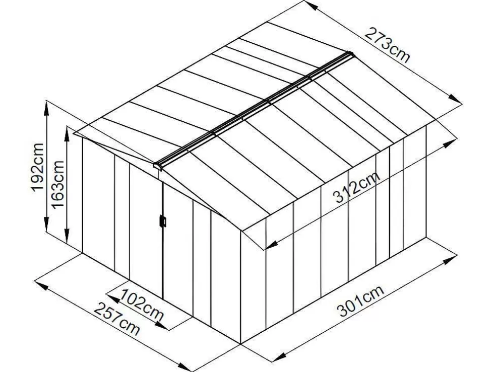 EXPERTLAND Abrigo De Jardim Em Aco Galvanizado Cinza De 8,52 M - Linus* Abrigos De Jardim
