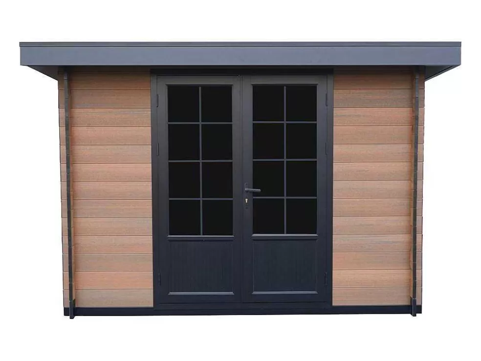 EXPERTLAND Abrigo De Jardim Madeira Composito Natural Escuro 9 M EsPéssura 28 Mm - Hazelton* Abrigos De Jardim