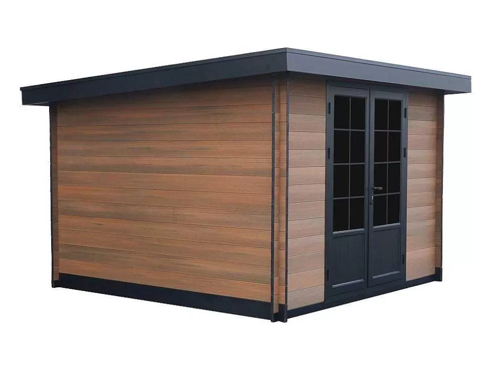 EXPERTLAND Abrigo De Jardim Madeira Composito Natural Escuro 9 M EsPéssura 28 Mm - Hazelton* Abrigos De Jardim