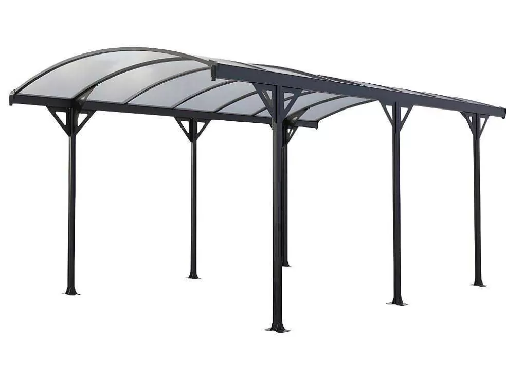 EXPERTLAND Abrigo Para Carro Em Aluminio Autoportante Cinza De 15,3 M - Genaro* Abrigo Para Carro