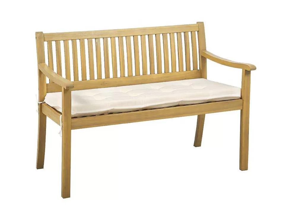 Happy Garden Acacia Bench Similan - Almofadas De Creme* Conjunto Relax De Jardim