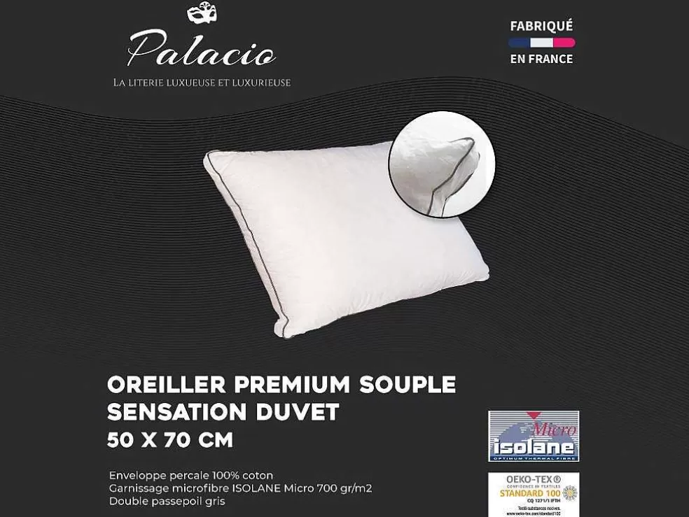 Palacio Almofada Sensacao Penas Em Percal De Algodao 91 Fios/Cm 50 X 70 Cm 700 G Branco - Auxence* Almofada
