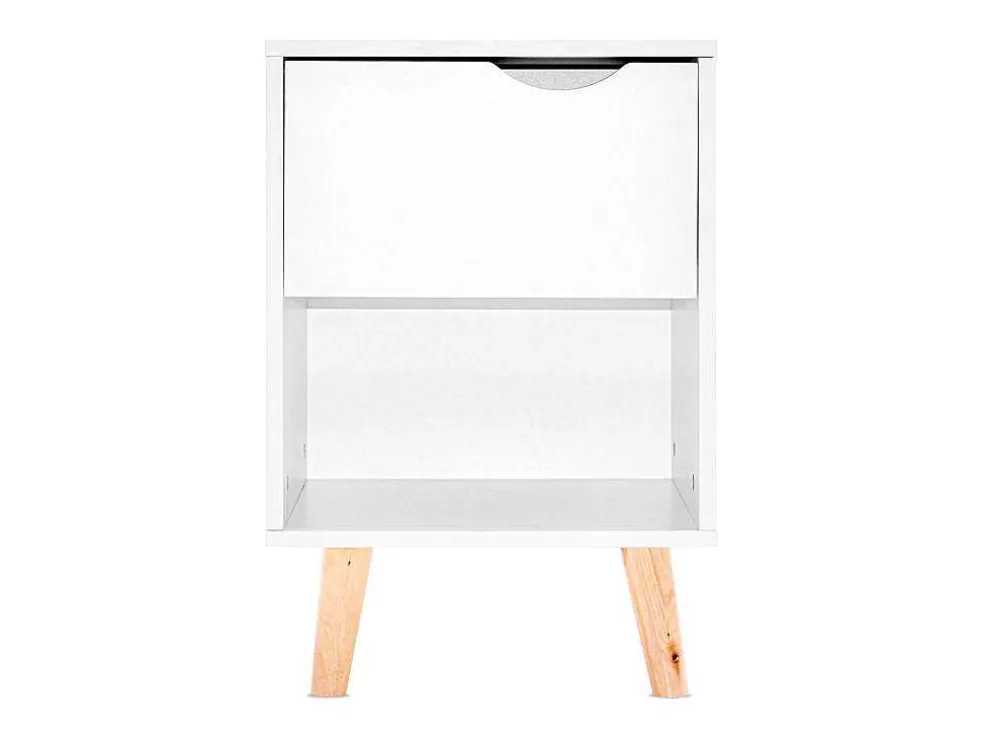 Frankystar Andrea - Mesa De Cabeceira De Design Em Madeira Com Gaveta E Prateleira Larga* Móvel Para Quarto De Crianças