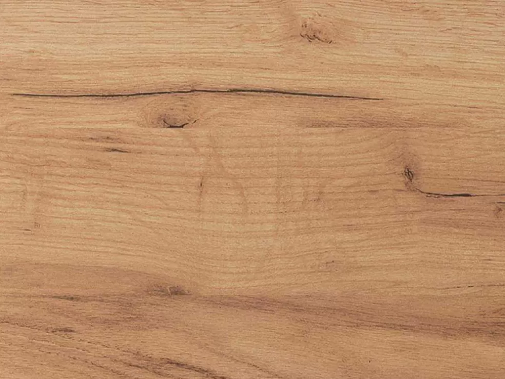 Vente-unique Aparador 4 Portas E 4 Nichos Com Leds, Natural Claro E Antracite - Idesia* Promoções Sala