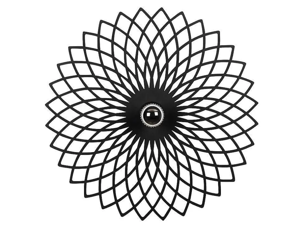 OZAIA Aplique De Parede Em Metal De D. 50 Cm Cor Preto - Folina* Promoções Decoração