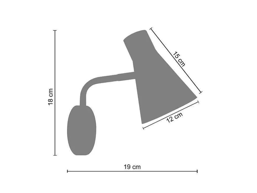 TOSEL Aplique Funnel Metal Articulado Marfim D19 X H18 Cm* Promoções Decoração