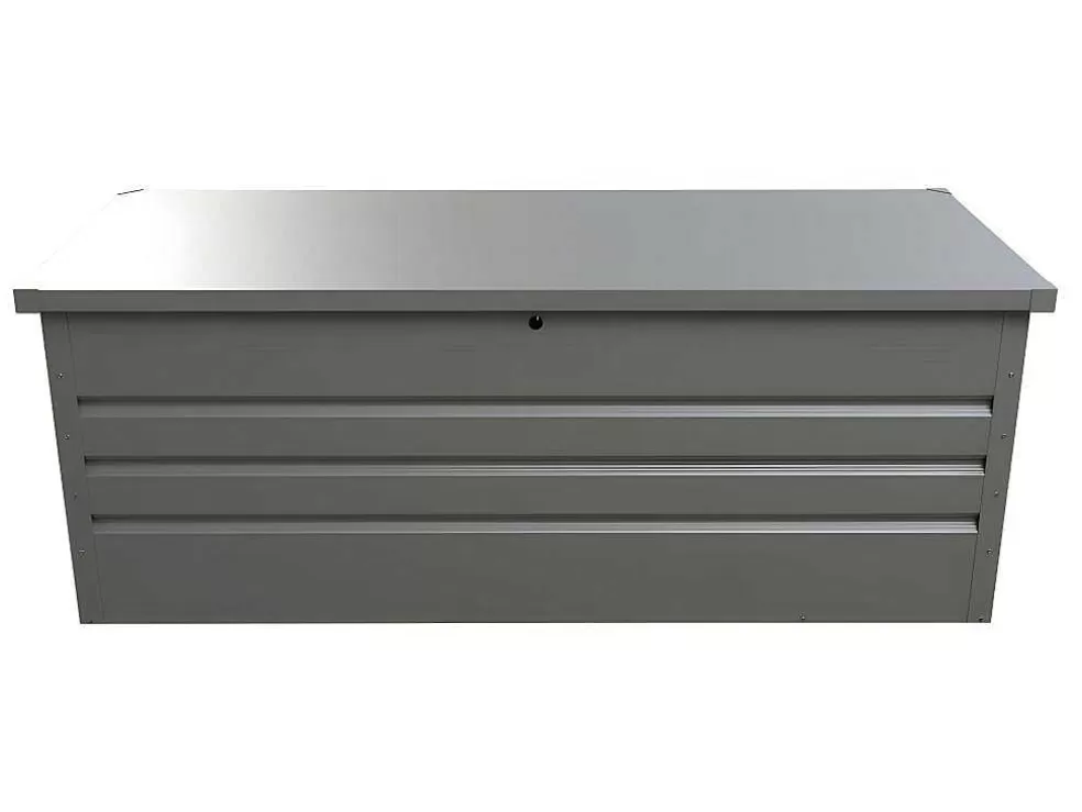 Vente-unique Arca De Arrumação De Jardim Em Aco Galvanizado Cinza De Volume 582 L - Tomaso* Armazenamento De Jardim