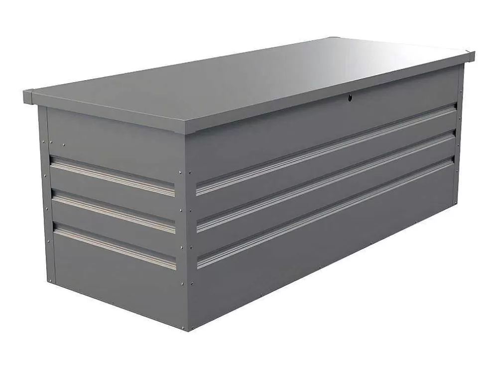 Vente-unique Arca De Arrumação De Jardim Em Aco Galvanizado Cinza De Volume 582 L - Tomaso* Armazenamento De Jardim