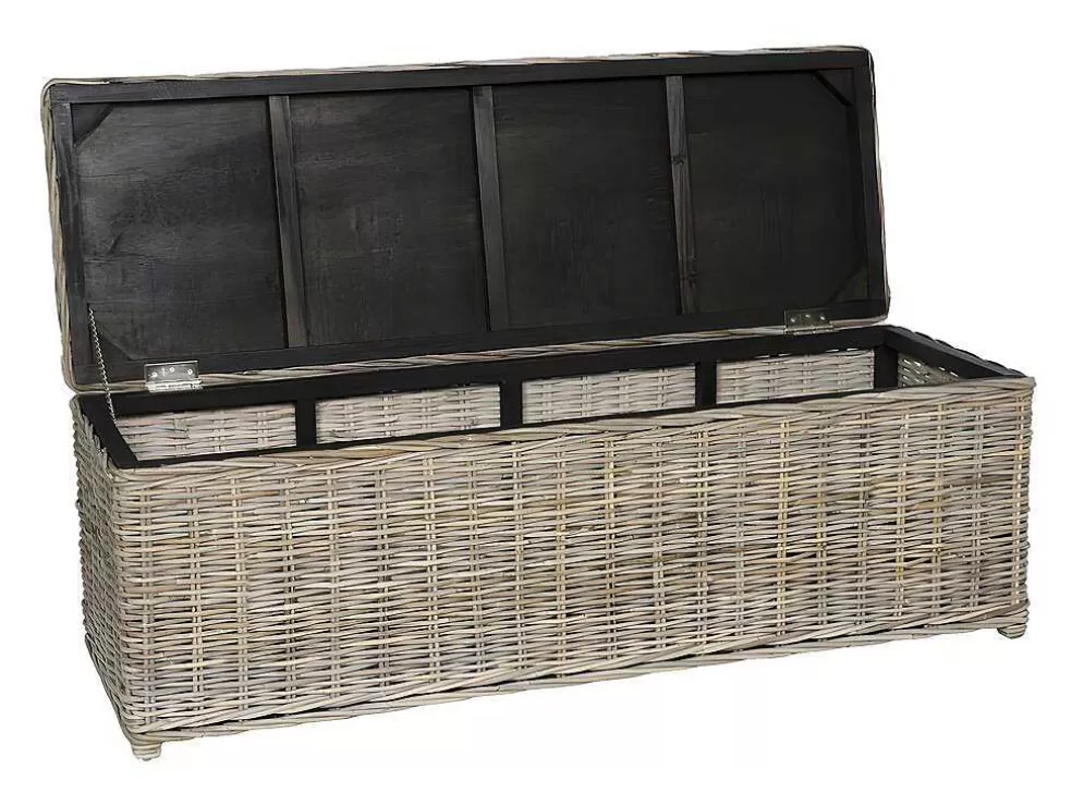 OZAIA Arca De Arrumação Em Kubu De C130 X L45 X A44 Cm Cor Cinza Natural - Gao* Acessórios De Arrumação