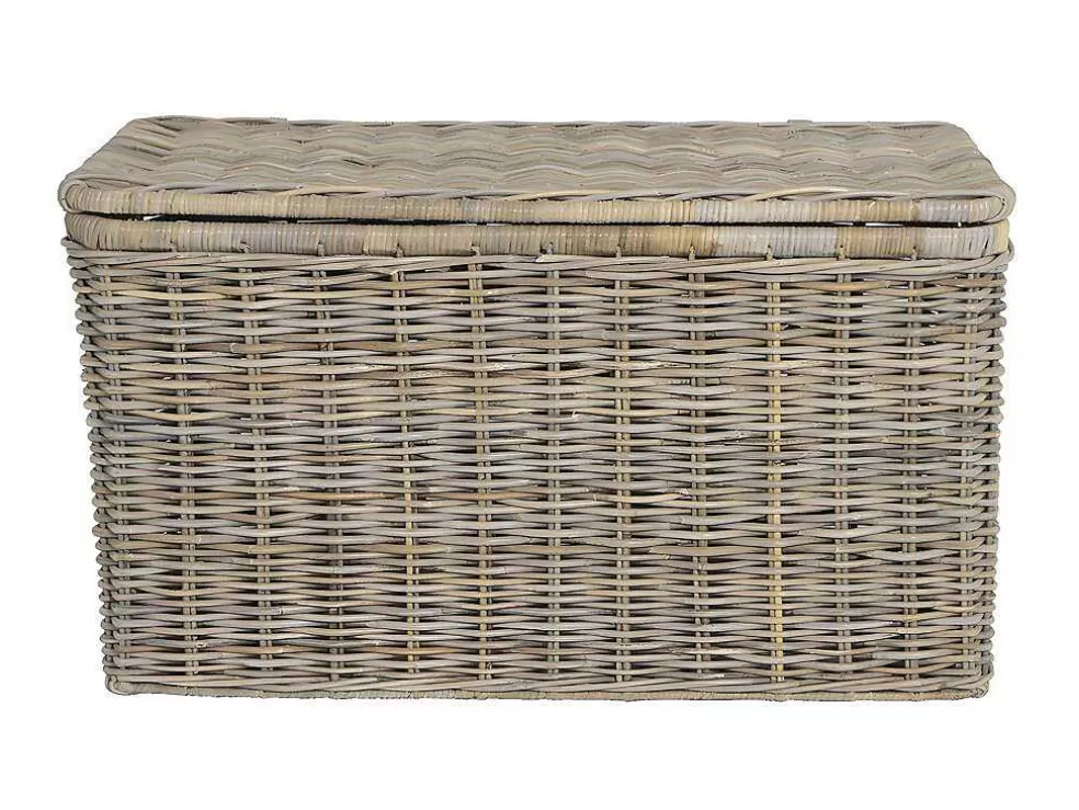 OZAIA Arca De Arrumação Em Kubu De C100 X L55 X A55 Cm Cor Cinza Natural - Timgad* Acessórios De Arrumação