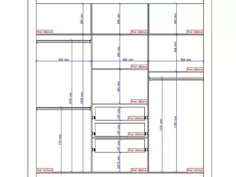 Vente-unique Armário Com Espelho Roxane - 3 Portas De Correr - C. 220 Cm - Branco* Armário E Roupeiro