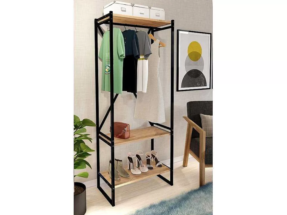 Venprodin Armário Da Roupa Do Metal Com Compartimentos 160X66X34 Safir Da Grande Capacidade* Armário E Roupeiro