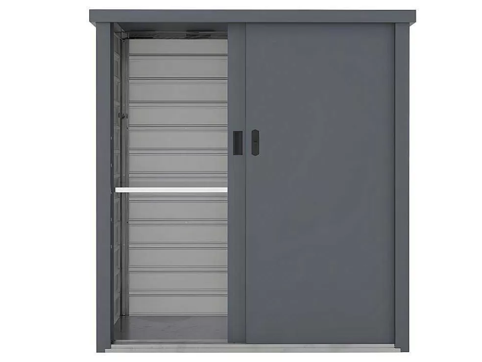 Vente-unique Armário De Arrumação De Jardim Em Aco Galvanizado Cinza De 1,31 M E C125 X L80 X A131 Cm - Reivax* Armazenamento De Jardim