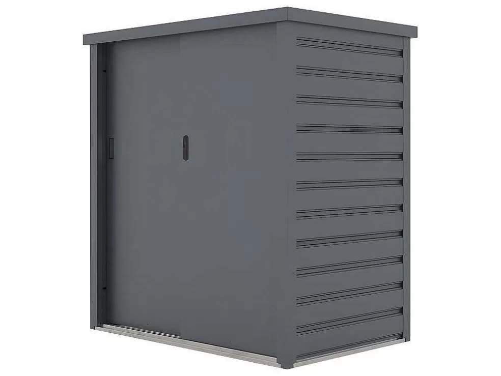 Vente-unique Armário De Arrumação De Jardim Em Aco Galvanizado Cinza De 1,31 M E C125 X L80 X A131 Cm - Reivax* Armazenamento De Jardim