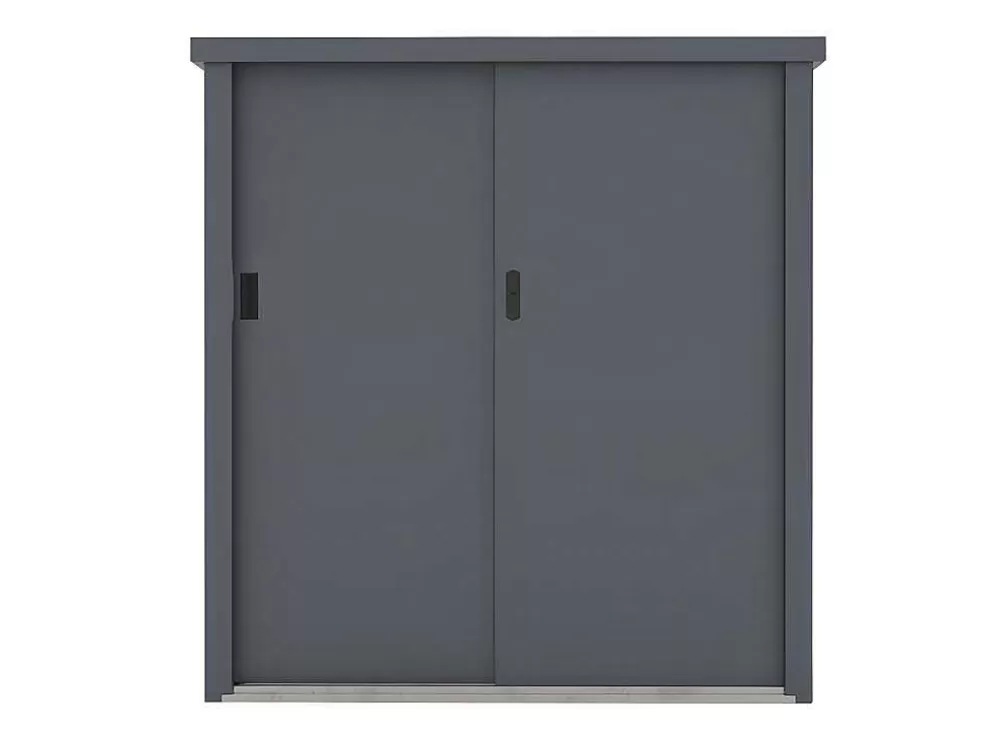 Vente-unique Armário De Arrumação De Jardim Em Aco Galvanizado Cinza De 1,31 M E C125 X L80 X A131 Cm - Reivax* Armazenamento De Jardim