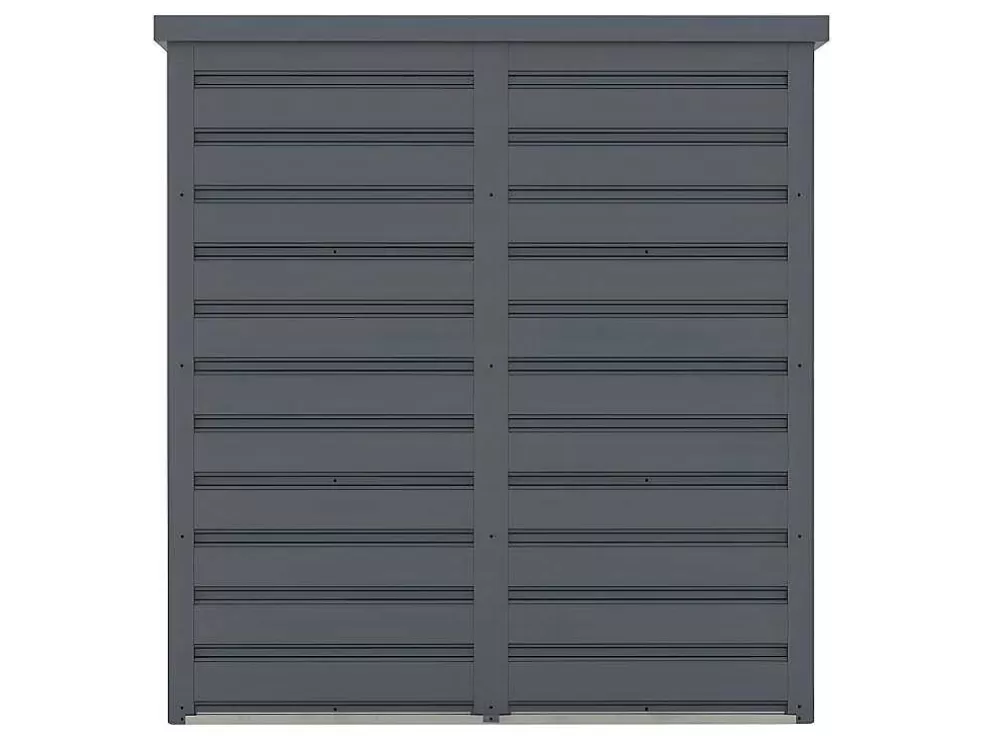 Vente-unique Armário De Arrumação De Jardim Em Aco Galvanizado Cinza De 1,31 M E C125 X L80 X A131 Cm - Reivax* Armazenamento De Jardim