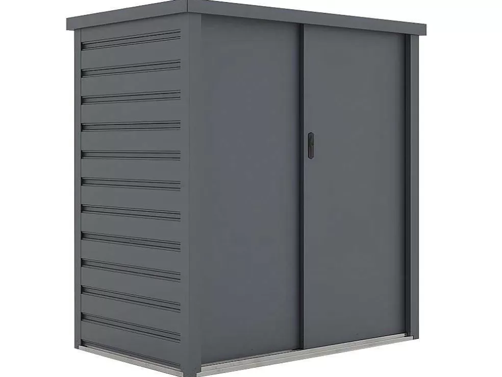 Vente-unique Armário De Arrumação De Jardim Em Aco Galvanizado Cinza De 1,31 M E C125 X L80 X A131 Cm - Reivax* Armazenamento De Jardim