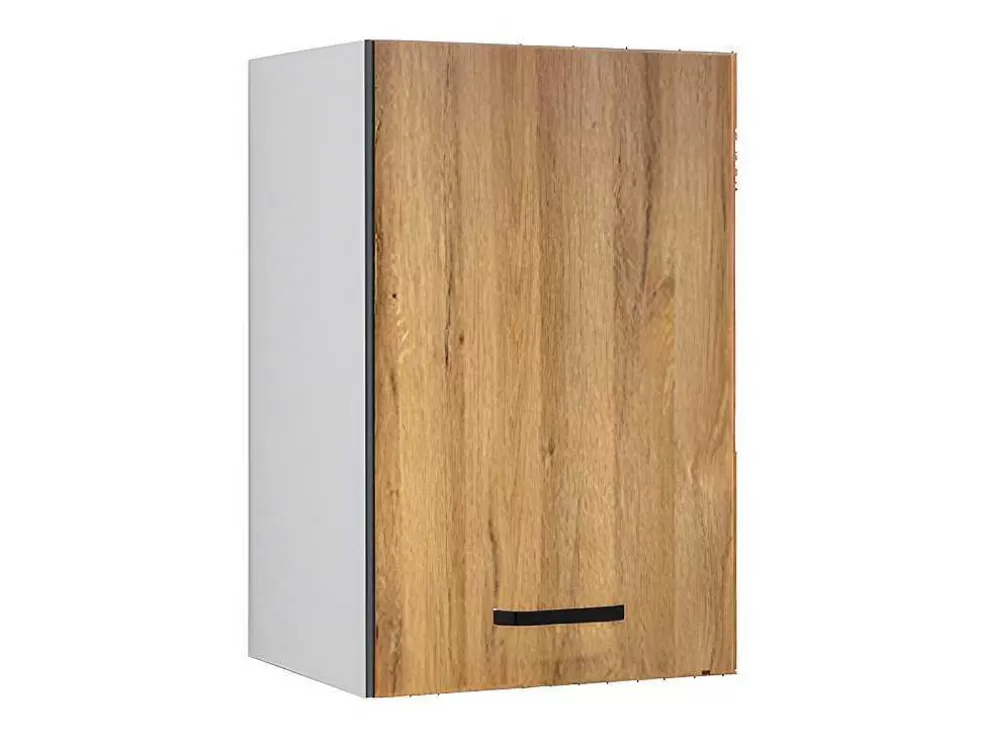 Vente-unique Armário De Cozinha, 1 Móvel Alto, 1 Porta, Natural E Preto - Trattoria* Móvel De Cozinha