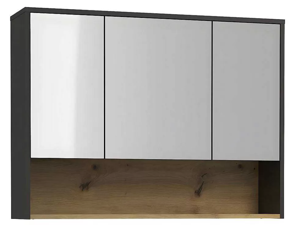 Vente-unique Armário De Parede De Casa De Banho Cor Antracite De 100 Cm - Yangra* Móvel De Parede Para Casa De Banho