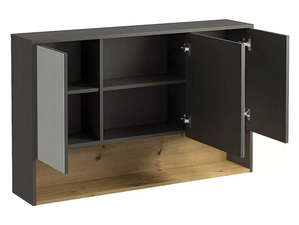 Vente-unique Armário De Parede De Casa De Banho Cor Antracite De 100 Cm - Yangra* Móvel De Parede Para Casa De Banho