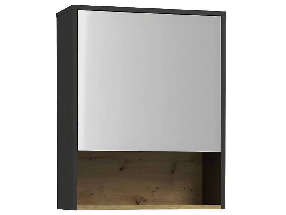 Vente-unique Armário De Parede De Casa De Banho Cor Antracite De 60 Cm - Yangra* Móvel De Parede Para Casa De Banho