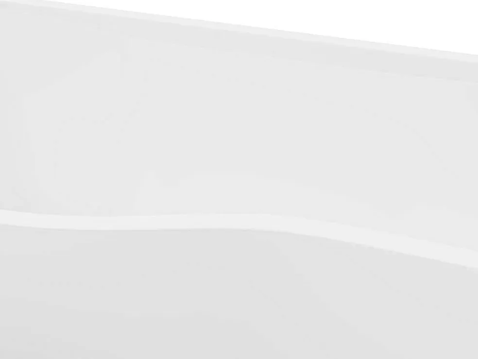 Shower & Design Banheira Clássica Assimetrica 265 L, 170 X 80 X 58 Cm, Acrilico Branco - Scriba* Banheira De Pousar