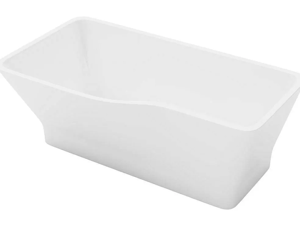 Shower & Design Banheira Clássica Assimetrica 265 L, 170 X 80 X 58 Cm, Acrilico Branco - Scriba* Banheira De Pousar