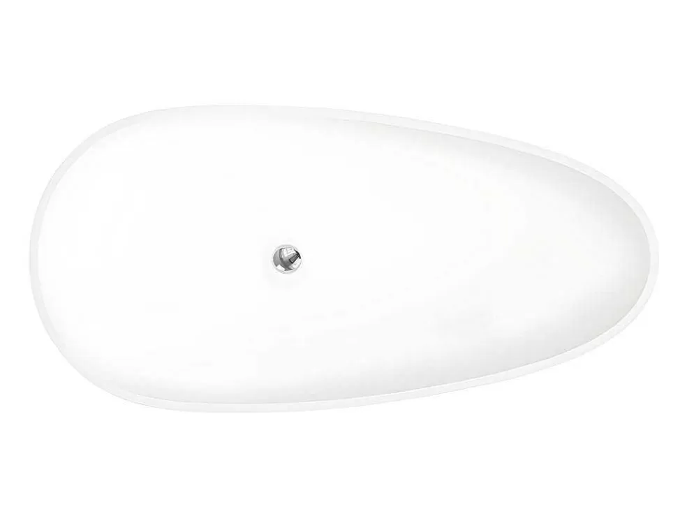 Shower & Design Banheira Clássica Assimetrica Com Solid Surface De 268 L Dimensoes 172 X 83 X 53 Cm Cor Branca - Fenice* Banheira De Pousar