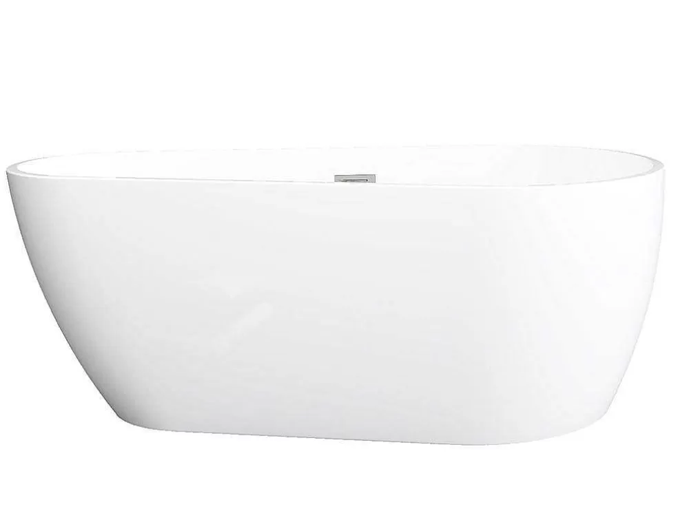 Vente-unique Banheira Clássica Assimetrica De 240 L Dimensoes 160 X 80 X 59 Cm Cor Branco Em Acrilico - Lepine* Banheira De Pousar