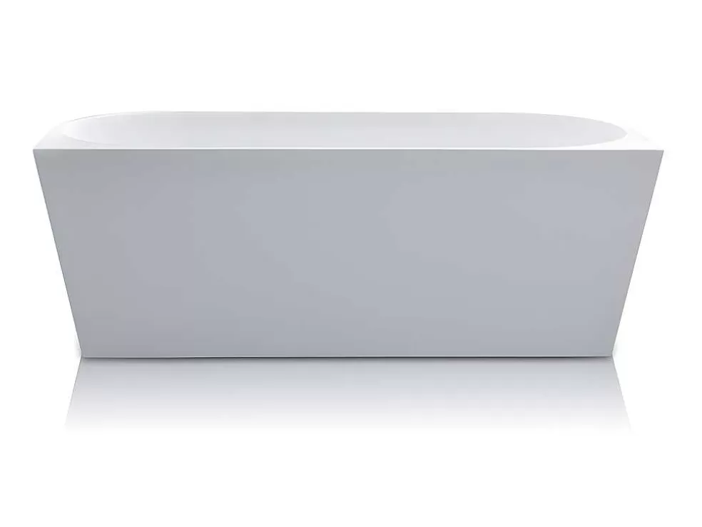 Shower & Design Banheira Clássica De 255 L Dimensoes 180X75X58 Cm Cor Branca - Divina* Banheira De Pousar E Encostar