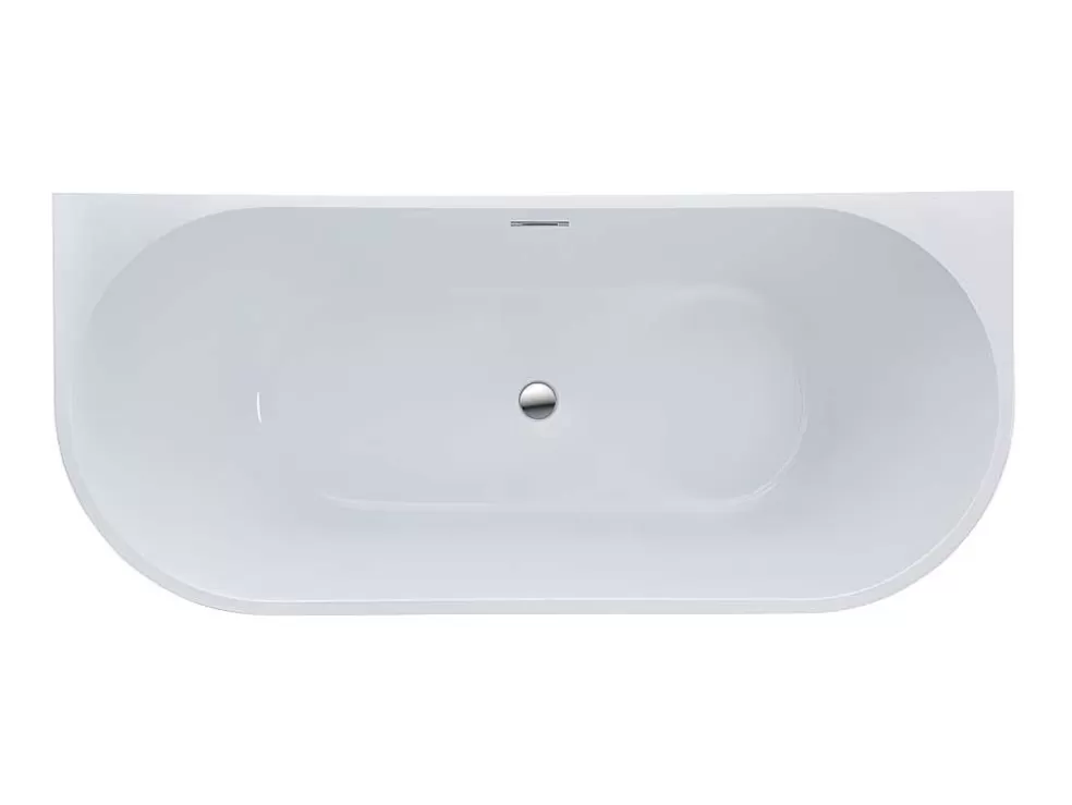 Shower & Design Banheira Clássica De 255 L Dimensoes 180X75X58 Cm Cor Branca - Divina* Banheira De Pousar E Encostar