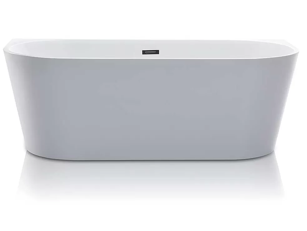 Shower & Design Banheira Clássica De 245 L Dimensoes 170X75X58 Cm Cor Branca - Divina* Banheira De Pousar E Encostar