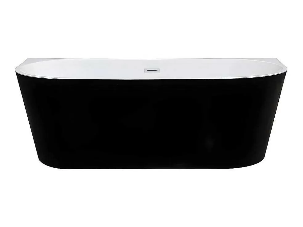 Shower & Design Banheira Clássica De 245 L Dimensoes 170X75X58 Cm Cor Preta - Divina* Banheira De Pousar E Encostar
