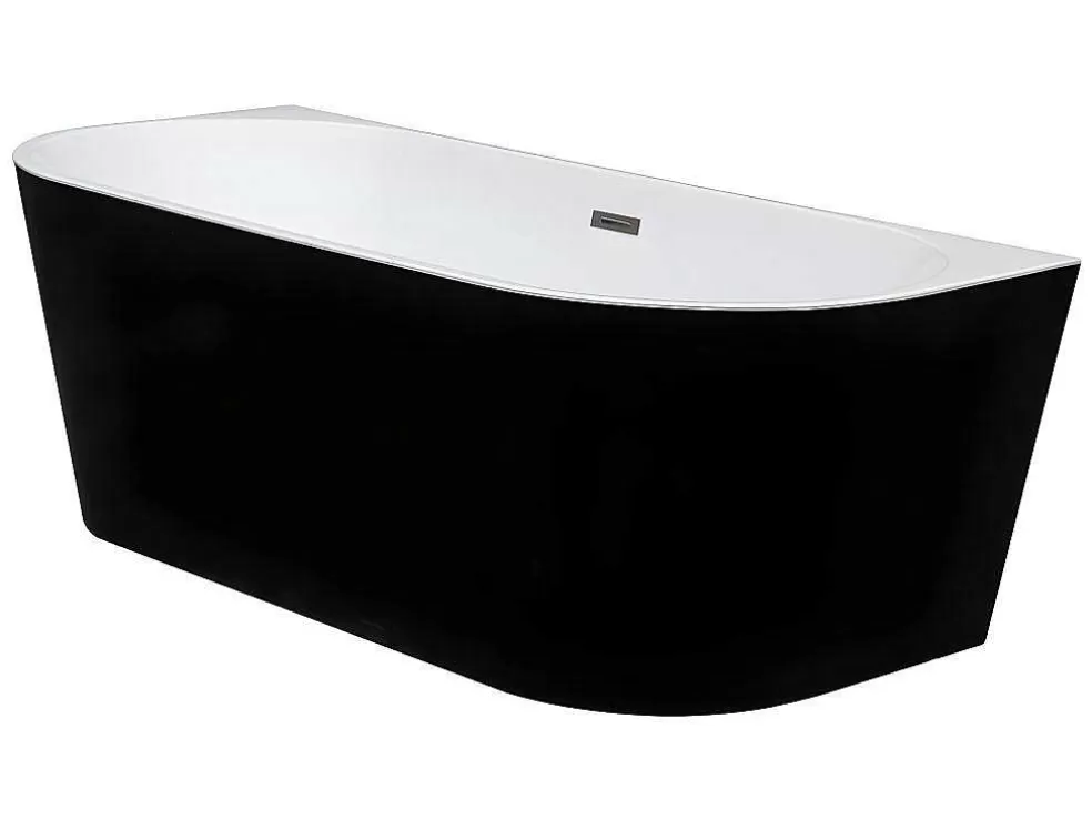 Shower & Design Banheira Clássica De 245 L Dimensoes 170X75X58 Cm Cor Preta - Divina* Banheira De Pousar E Encostar