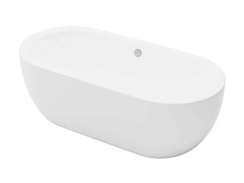 Shower & Design Banheira Clássica Oval 200 L, 170 X 80 X 58 Cm Cor Branca Em Acrilico - Neptuna* Banheira De Pousar