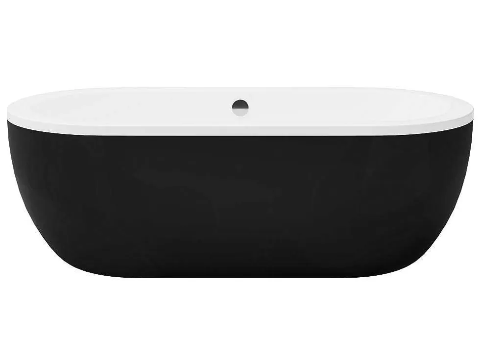 Shower & Design Banheira Clássica Oval 200 L, 170 X 80 X 58 Cm Cor Preta Em Acrilico - Neptuna* Banheira De Pousar