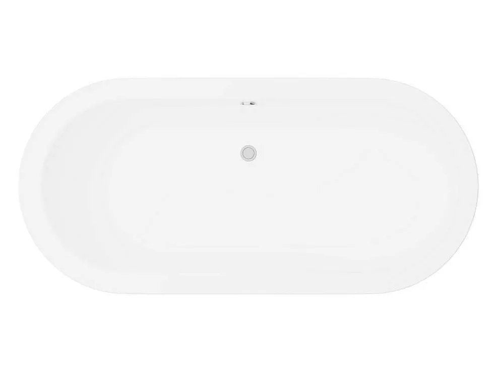 Shower & Design Banheira Clássica Oval 200 L, 170 X 80 X 58 Cm Cor Preta Em Acrilico - Neptuna* Banheira De Pousar