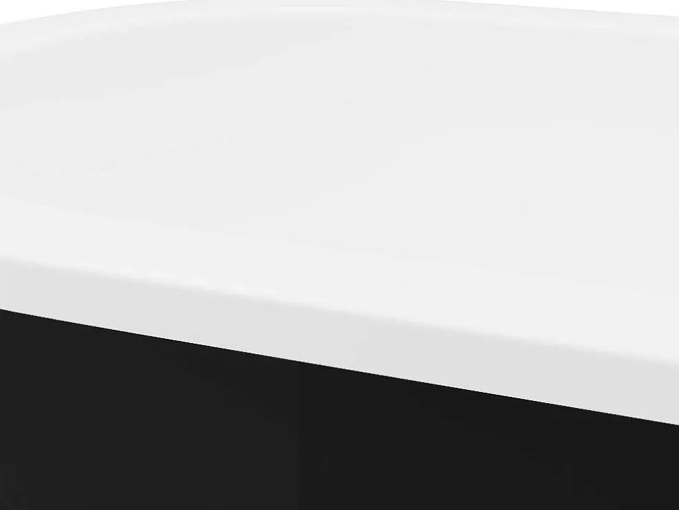Shower & Design Banheira Clássica Oval 200 L, 170 X 80 X 58 Cm Cor Preta Em Acrilico - Neptuna* Banheira De Pousar