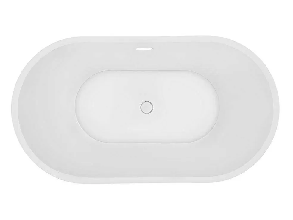 Shower & Design Banheira Clássica Oval De 180 L Dimensoes 130 X 71 X 58 Cm Cor Branco Em Acrilico - Apogon* Banheira De Pousar