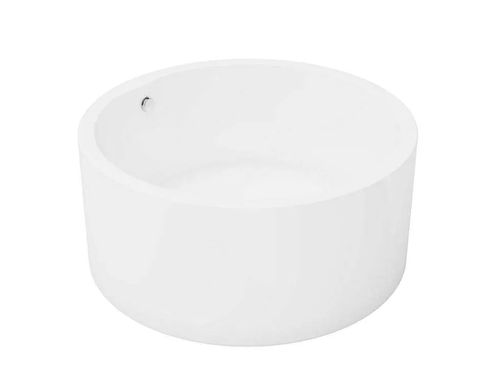 Shower & Design Banheira Clássica Redonda 165 L 130 X 130 X 58 Cm Branco Acrilico - Laguno* Banheira De Pousar