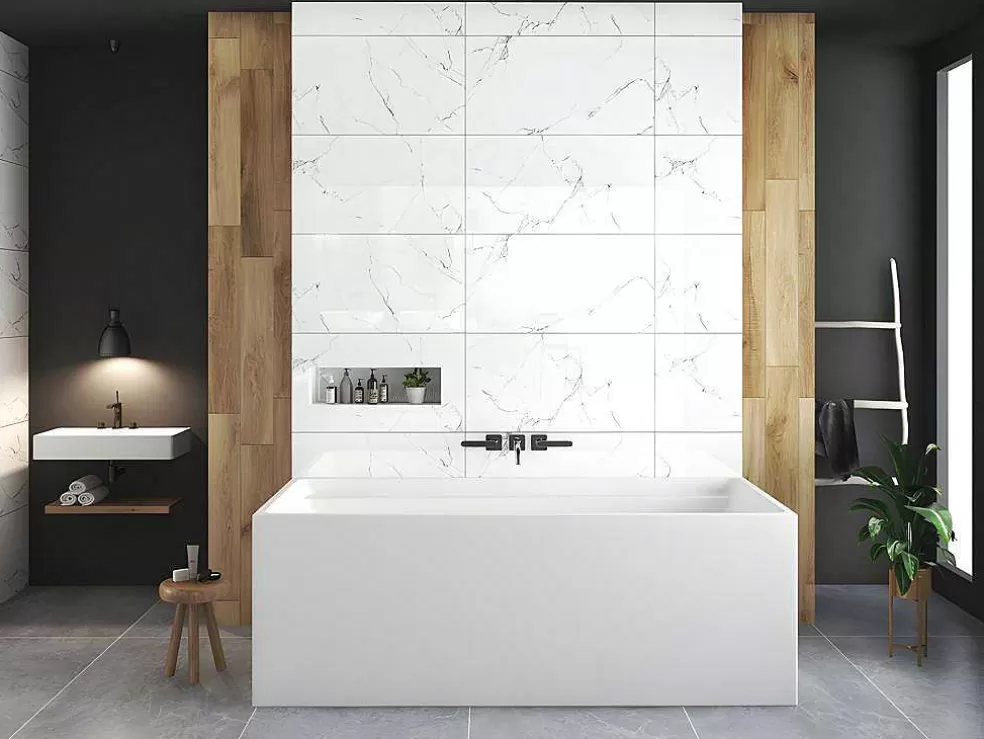 Shower & Design Banheira Clássica Retangular De 280 L Dimensoes 170 X 75 X 60 Cm Cor Branco Em Acrilico - Aspius* Banheira De Pousar
