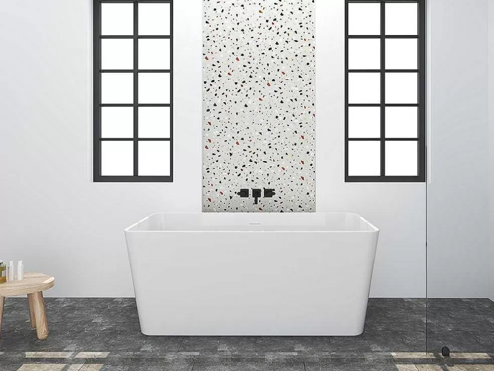 Shower & Design Banheira Clássica Retangular De 208 L Dimensoes 150 X 70 X 55 Cm Cor Branco Em Acrilico - Spicara* Banheira De Pousar