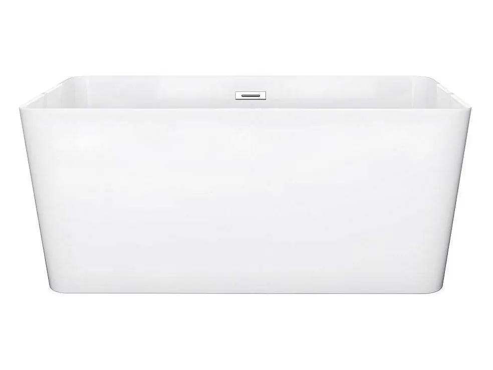 Shower & Design Banheira Clássica Retangular De 197 L Dimensoes 130 X 70 X 55 Cm Cor Branco Em Acrilico - Spicara* Banheira De Pousar