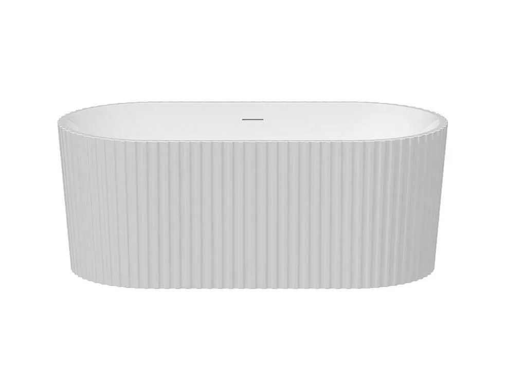 Shower & Design Banheira De Acrilico Estriada, Branco Brilhante, 220 L, 150 X 75 X 58 Cm - Aliena* Banheira De Pousar
