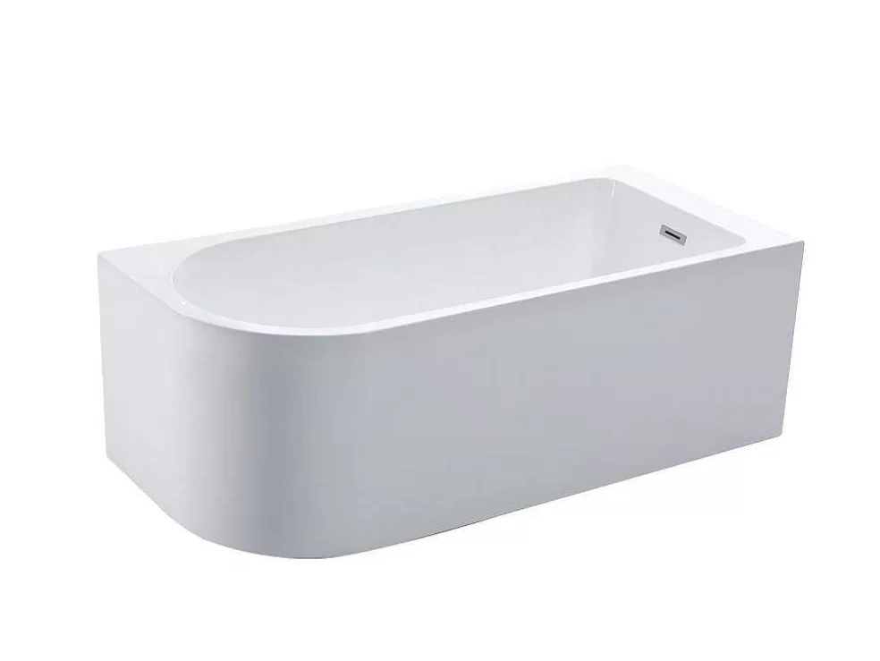 Shower & Design Banheira De Canto 201 L, 150 X 75 X 58 Cm Branca, Canto Direito - Anika* Promoções Casa De Banho & Bem-Estar